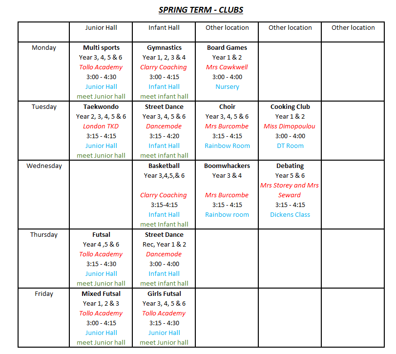 Extra Curricular Activities – Keston Primary School